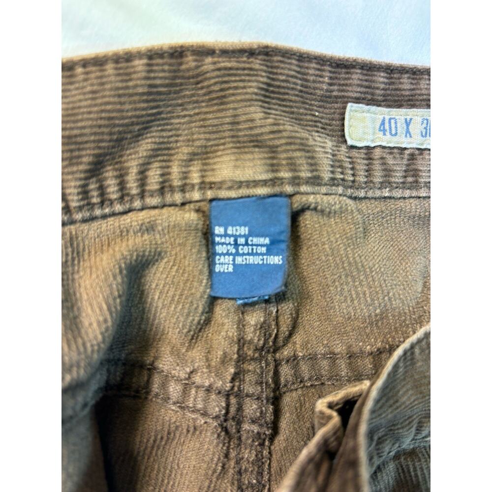 Vntg Polo Ralph Lauren Corduroy Relaxed Pants Mens 40x30 Brown Straight Leg - Picture 6 of 10